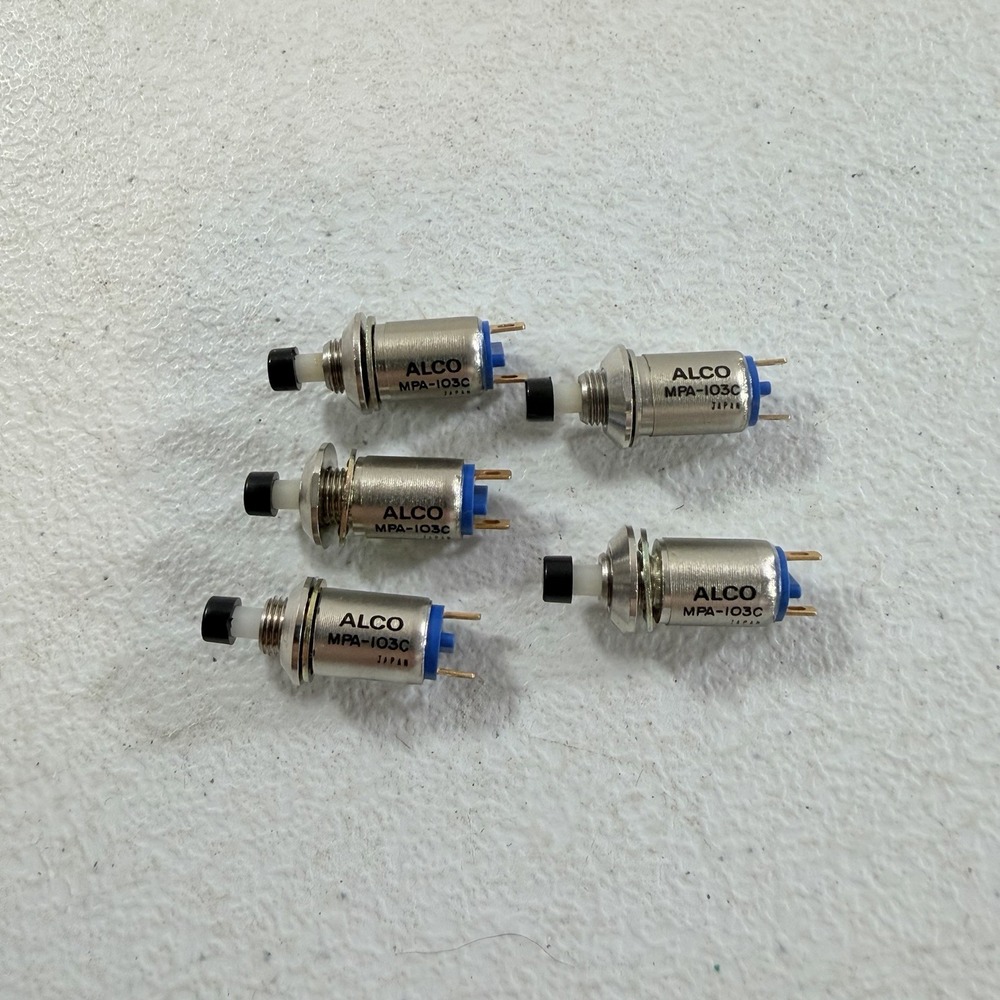 Lot Of 5 NEW Alco MPA-103C Small Pushbutton Switch